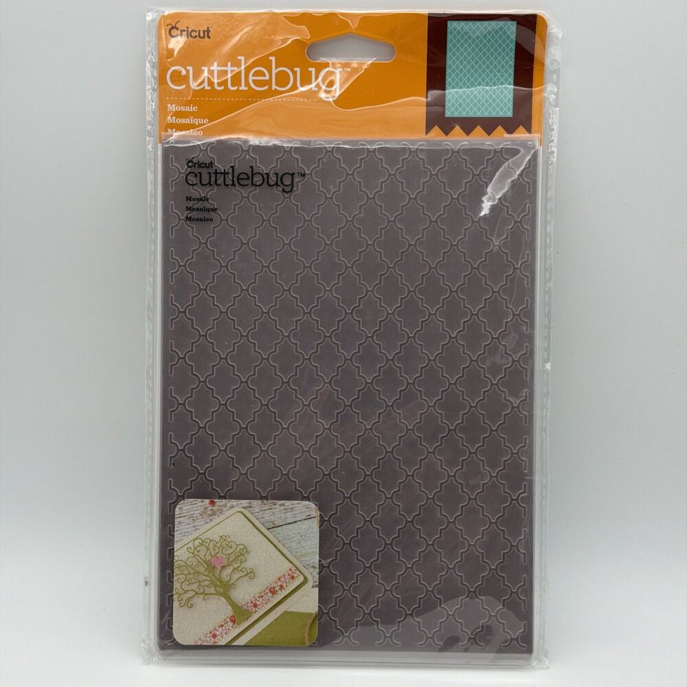 Cricut Cuttlebug  MOSAIC 5" X 7" Embossing Folder NEW Hard to Find